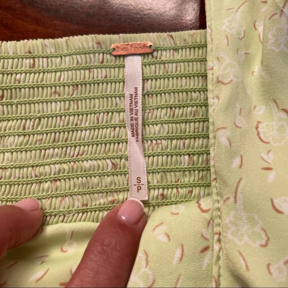 Satin Lime green Free people Top - Picture 4 of 4